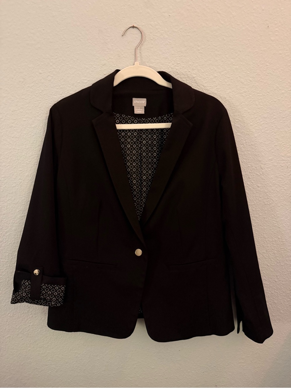 Chico's Black Single-Button Women's Blazer